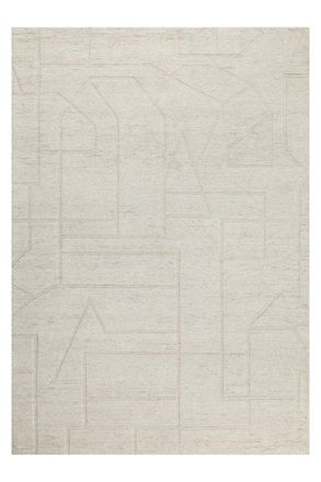 Wecon Home Alfombra tejida a mano crema 70x140