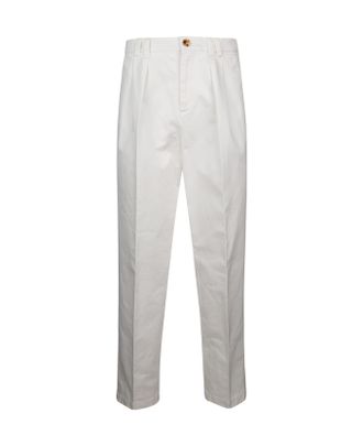 Brunello Cucinelli Pleated Tailored Trousers - White