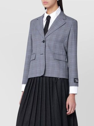 Maison Kitsun&eacute; checked single breasted blazer