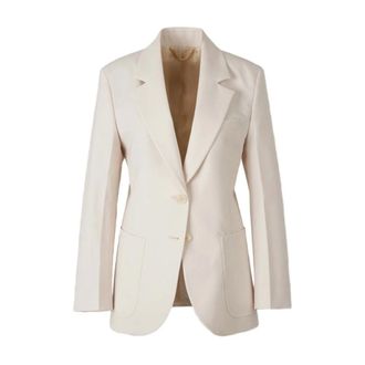 Victoria Beckham Blazers, female, White, Size: 2XS Patch Pocket Blazer