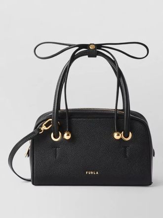 Furla poppy mini bag top handle gold hardware