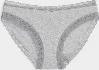 Miiyu Womens Scalloped edge bikini panty Organic cotton