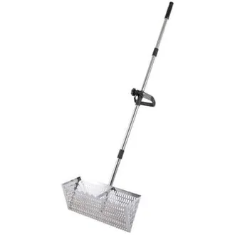 OEM Rastrillo Antipulgas De 40 Cm, Pala De Arena De Acero Inoxidable Para Playa Con Gran Cesta Trapezoidal, Mango Largo Extra&iacute;ble Para Peinar La Playa, Ta