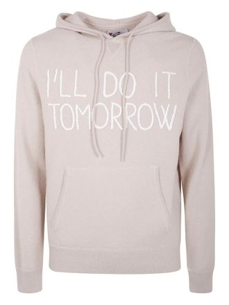 MC2 Saint Barth hooded embroidered hoodie - men - Wool - M - Neutrals