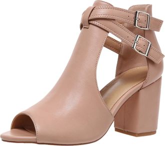 Generic Women Source Soft Sole Thick High Heel Sandals Fashion Open Toe Fish Mouth Design Summer Footwear (Beige, 6.5)