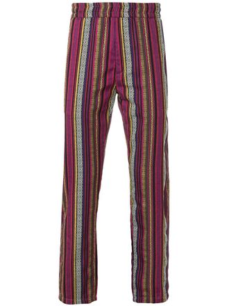 Paura striped straight-leg trousers - men - Fabric - S - Red