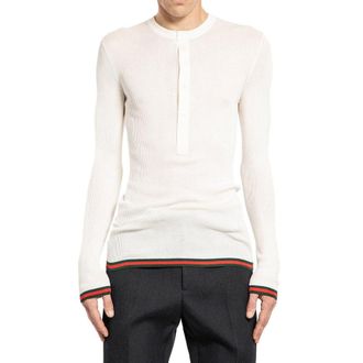 Gucci Mens White Silk T-Shirt