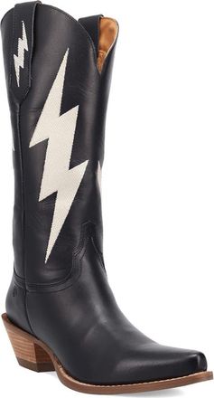Dingo Thunderbolt Western Boot in Black at Nordstrom, Size 6.5