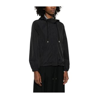 Emporio Armani Light Jackets, female, Black, Size: XS Nylon Blouson Jacket