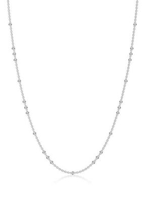 Lafonn Luna Chain Necklace in Silver at Nordstrom, Size 20