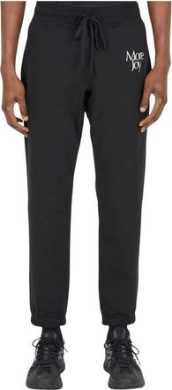 More Joy Logo Geborduurd Klassiek Trainingsbroek - Heren - Sweatpants - Zwart - S - Katoen - Broeken