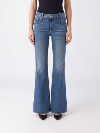 Mother Jeans The Kick It a zampa e vita bassa in denim stretch