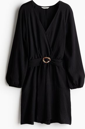 H&M Kleid mit Gürtel - Schwarz