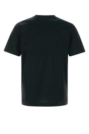 Canali Mens Black Cotton T-Shirt Nero Exterior