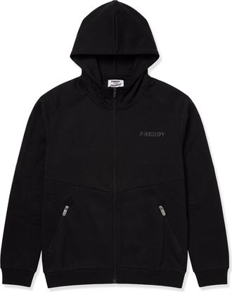 Freddy Felpa Sportiva Interlock con Cappuccio e Zip da Uomo