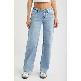 YMI Britney Low Rise Wide Leg Jeans in Sky Blue at Nordstrom, Size 11