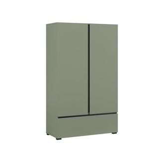 Petits Meubles Armario peque&ntilde;o 2 puertas 1 caj&oacute;n paneles laminados verde