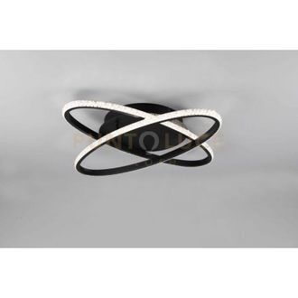 Reality Lane plafoniera led 27W 3500lm, 4000K nera con diffusore effetto cristallo e dimmerazione intensita con interruttore d. 58CM