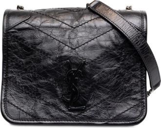 Saint Laurent Pre-owned Saint Laurent Crinkled Calfskin Niki Wallet on Chain Ladies PCCL17HUXG6DRTDT