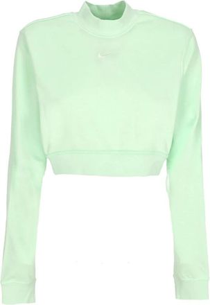 Nike Sportswear Lichtgewicht Cropped Sweatshirt Groen - Dames - Sportshirts - Groen - XS - Katoen - Fitness