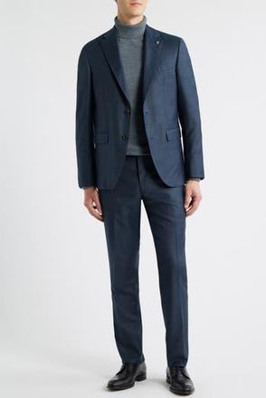 Jack Victor Esprit Dark Teal M&eacute;lange Wool Suit at Nordstrom Rack, Size 48 Regular