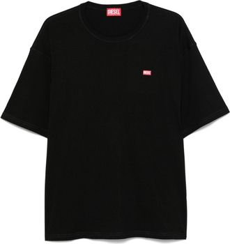 Diesel logo-print T-shirt - men - Cotton - L - Black