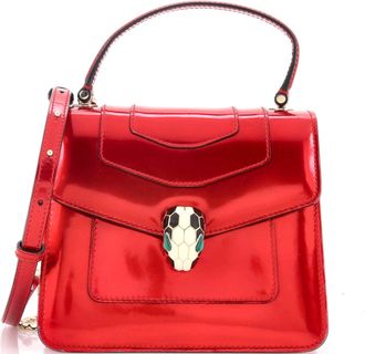 Bulgari Serpenti Top Handle Bag Patent Small