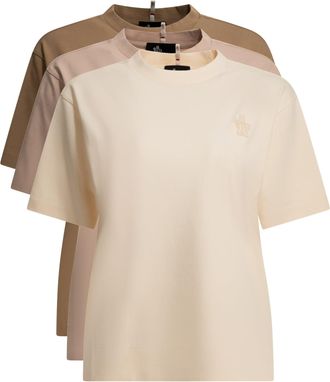 Moncler T-shirt met ronde hals en logo