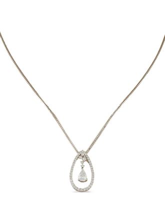 Luxury Bazaar platinum diamond necklace - Silver
