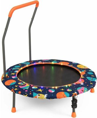 Costway Costway Trampol&iacute;n Para Ni&ntilde;os De 92 Cm, Mini Trampol&iacute;n Con Luces Led, Manija De Seguridad, Alfombra De Salto Redonda & Cubierta Protectora, Trampol&iacute;n I