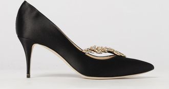 Manolo Blahnik D&eacute;collet&eacute; Nadira in raso con decorazione di cristalli