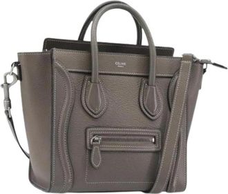 Celine Pre-owned Vintage Hand Bag - Dames - Vintage Handtas - Grijs - ONE Size - Leer - Vintage