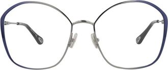 Chlo&eacute; CH0017OA001 Butterfly Full Rim Metal Frame Eyeglasses - Blue