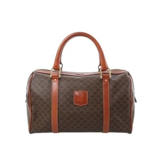 Celine Pre-owned Handbags, female, Brown, Size: ONE SIZE Pre-owned Triomphe Vintage Boston Bag