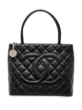 Chanel 1997-1999 Caviar Medallion shopper - Zwart