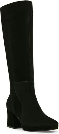 Blondo Sofie Waterproof Knee High Platform Boot in Black Suede at Nordstrom, Size 9.5