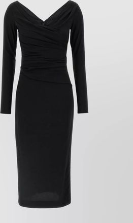 Dolce & Gabbana draped v-neckline midi length dress