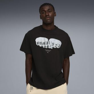 Puma T-shirt da basket oversize Swish N Ink I da uomo, Abbigliamento, Nero, 3XL