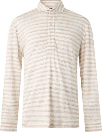 Fedeli Polo Manica Lunga Five ML - - Tops - Uomo - Beige - L