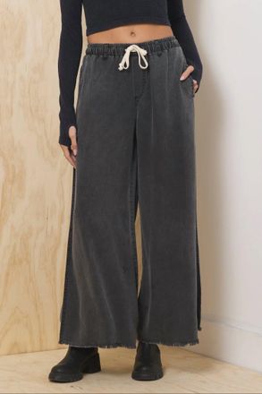 Vintage Havana Luna Wide Leg Pant In Charcoal