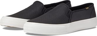 Keds Double Decker Slip On Womens Shoes Black : 6.5 B - Medium, Leather