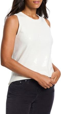 Nic+Zoe Sequin Sweater Tank in Cream at Nordstrom Rack, Size Xx-Large
