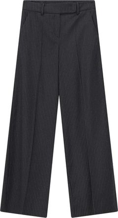 Windsor Wijde broek - Dames - Wijde Broeken - Zwart - M - Wol - Broeken