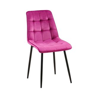 Clp Silla de comedor con reposapi&eacute;s en terciopelo lila