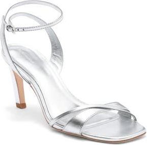 Reformation Gianna Ankle Strap Sandal in Silver Leather at Nordstrom Rack, Size 6.5