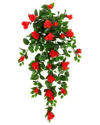 Nearly Natural 41In Uv-Resistant Artificial Hibiscus Hanging Plant (Indoor/Outdoor) - Set Of 2