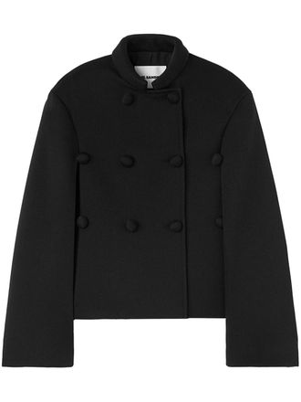 Jil Sander Oversized wollen blazer - Zwart