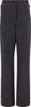 Ferragamo Donna Pantalone con bottoni Blu