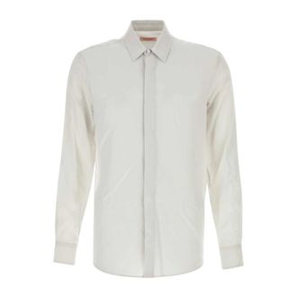 Valentino Garavani Formal Shirts, male, White, Size: M Ice Silk Shirt