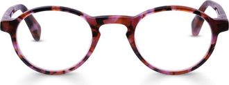 Eyebobs Board Stiff 43mm Round Reading Glasses in Mulberry Tortoise at Nordstrom, Size +1.25